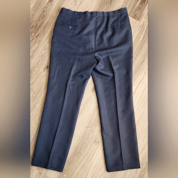 Men's Polyester Dark Navy Pants Waist: 37" Inseam: 32" - Picture 2 of 4